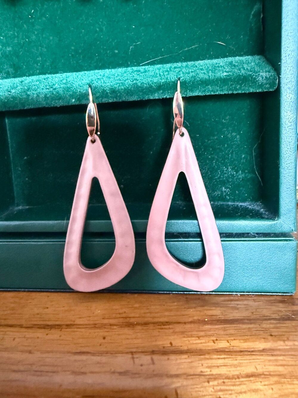 rose gold dangle earrings
